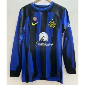 Inter Milan Hjemme Fotballdrakt 2024 Langermet